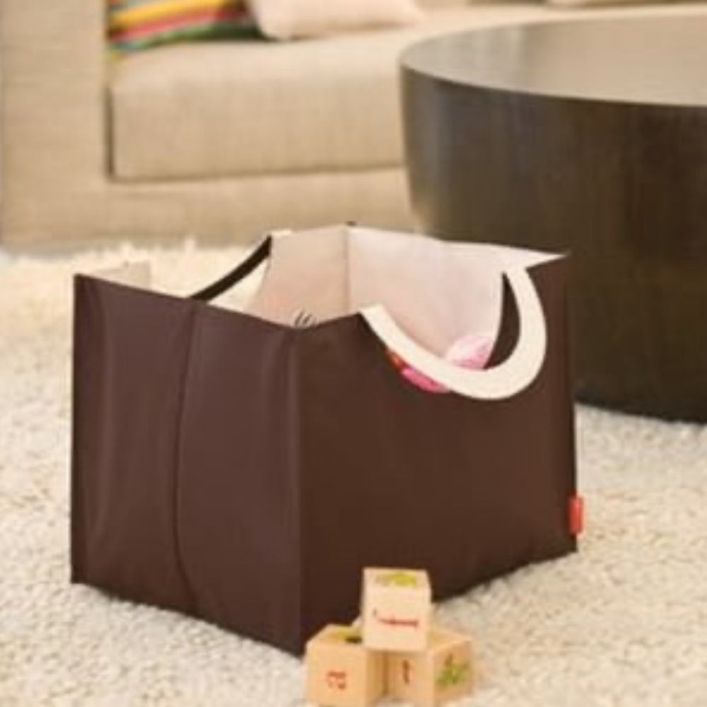 Skip Hop Brown and Cream Tabletop Organizer or for cabinets shelves toys storage